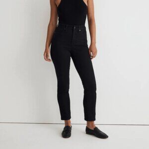 Madewell Curvy stovepipe black jeans